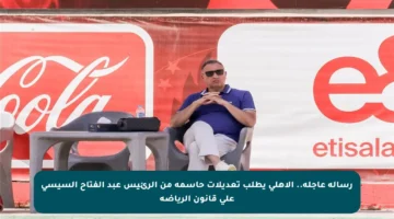 رسالة عاجلة.. الأهلي يطلب تعديلات حاسمة من الرئيس عبد الفتاح السيسي على قانون الرياضة